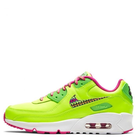 Air max 90 ltr. Volt/fire pink. Kids sneakers. - Picture 2 of 9